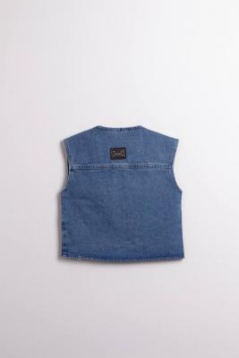 Oversize Kot Mavi Yelek